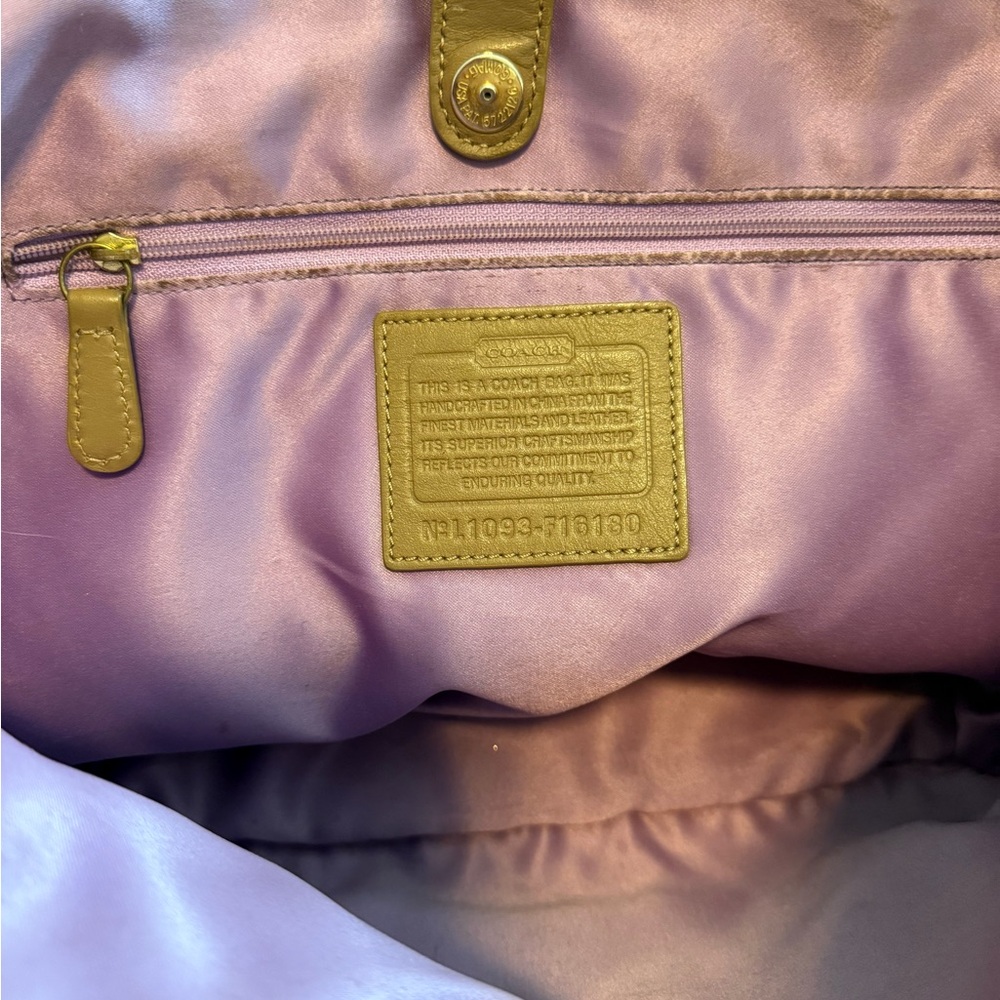 Coach Brown And Silver Patchwork Tote - image 5